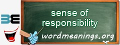 WordMeaning blackboard for sense of responsibility